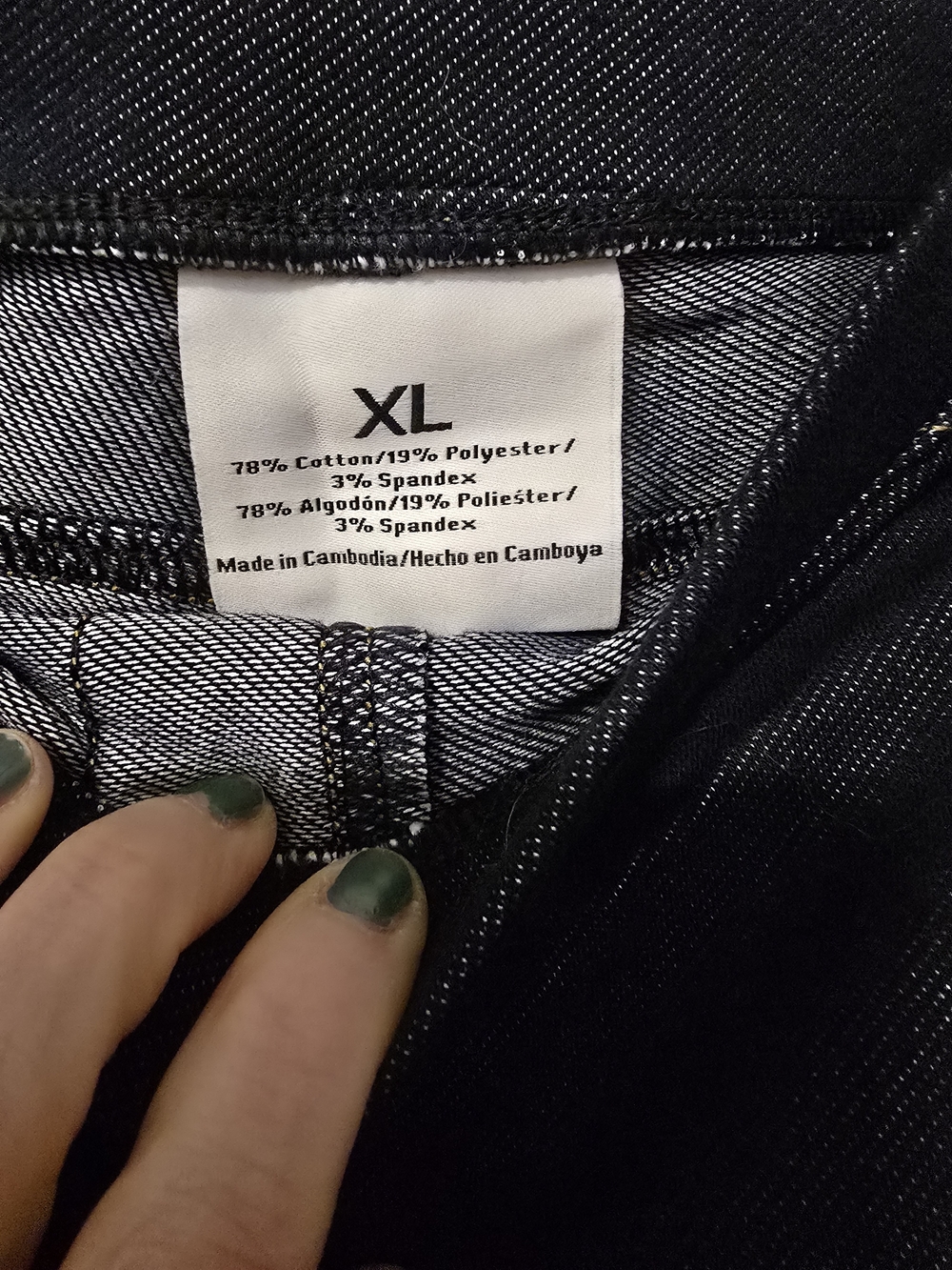 Dark Wash Denim Jeggings with Contrast Stitching - Picture 4 of 4